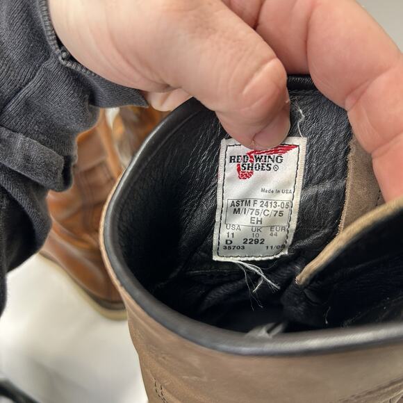 Red Wing 2292 Steel Toe Gore-Tex Logger Boots “Grey Brown”
